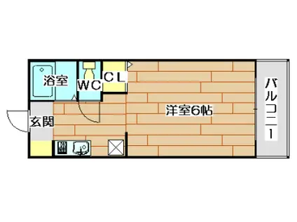 エトワール田中(1K/2階)の間取り写真