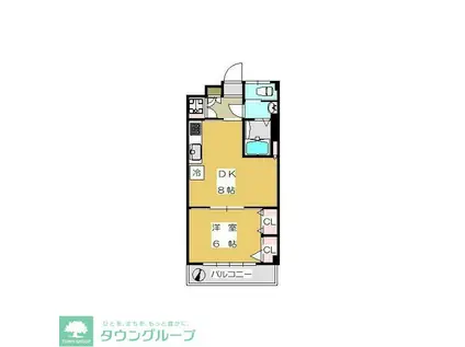 北品川フラワーホーム(1DK/7階)の間取り写真