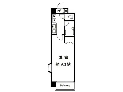 GRAN PASEO新宿中井(1K/4階)の間取り写真