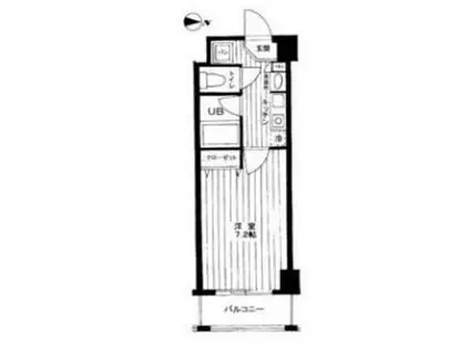 ヴェルト新川崎(1K/6階)の間取り写真