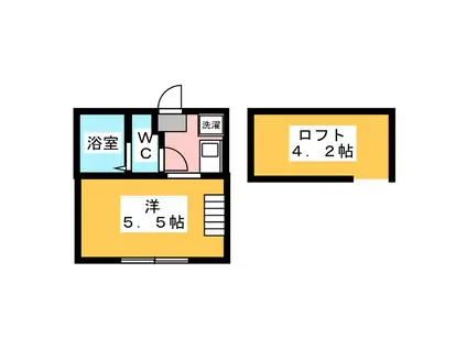 アザーレクオン生田(1K/2階)の間取り写真