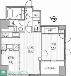 ディームス大手町ノース(2LDK/10階)の間取り写真