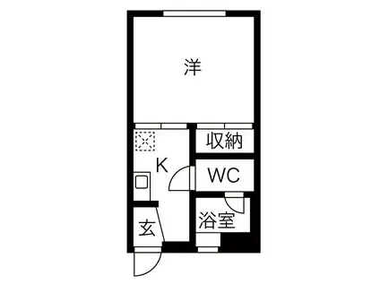 久栄コーポA(1K/2階)の間取り写真