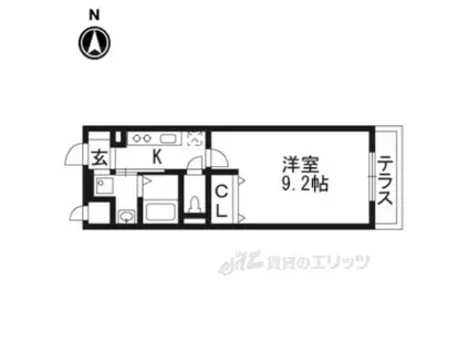 ロイヤルハピネス(1K/1階)の間取り写真