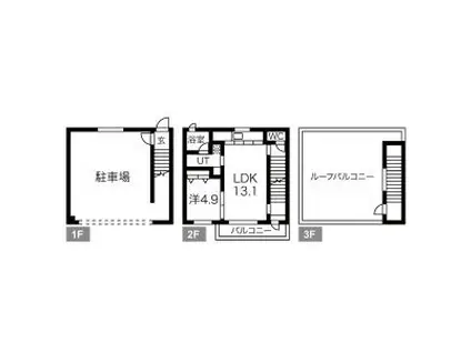 VELOCE一社(1LDK/1階)の間取り写真