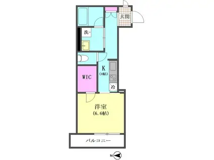 ALFLAT II(1K/3階)の間取り写真