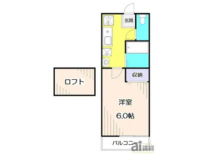 コーラルコート清瀬 弐番館(1K/2階)の間取り写真