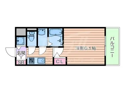 エスリード大阪梅田リュクス(1K/9階)の間取り写真