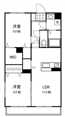 FーCITY老松町(2LDK/1階)の間取り写真