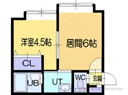 エルパソ(1DK/3階)の間取り写真