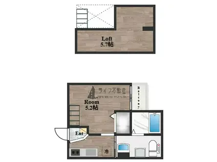 CELESTE弥刀(ワンルーム/1階)の間取り写真