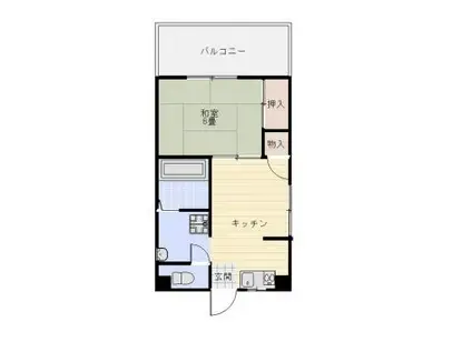 シルバ-クレスト(1LDK/2階)の間取り写真