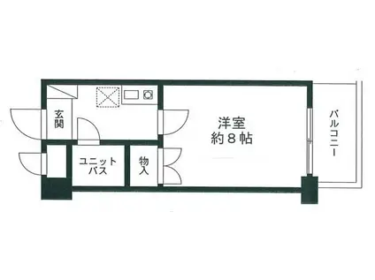 フォート金沢八景相川ビルII(1K/3階)の間取り写真