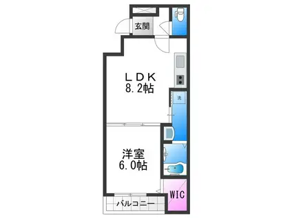 フジパレス加美東II番館(1LDK/3階)の間取り写真