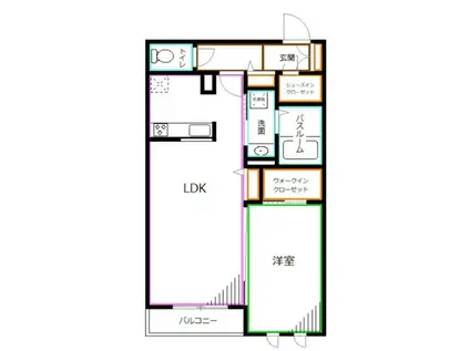 JR中央線 荻窪駅 徒歩9分 2階建 築9年(1LDK/2階)の間取り写真