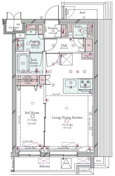 コンシェリア目黒本町 THE RESIDENCE(1LDK/4階)の間取り写真