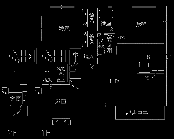 ブランシェ莇生野(3LDK/2階)の間取り写真