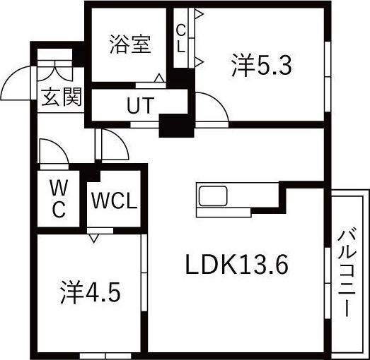 LUXIA NANGO(2LDK/3階)の間取り写真