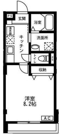 ソレアードビオス(1K/3階)の間取り写真