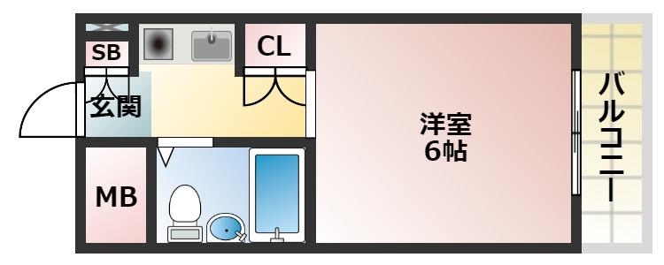 ネオコート天王寺(1K/5階)の間取り写真