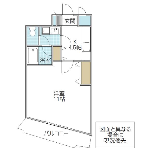 ソレイユ ルヴァン(1K/3階)の間取り写真