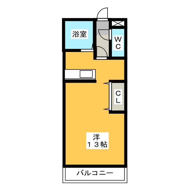 リバーサイド巴(ワンルーム/3階)の間取り写真