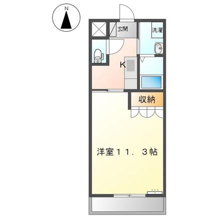 アルマトゥーラ(1K/1階)の間取り写真