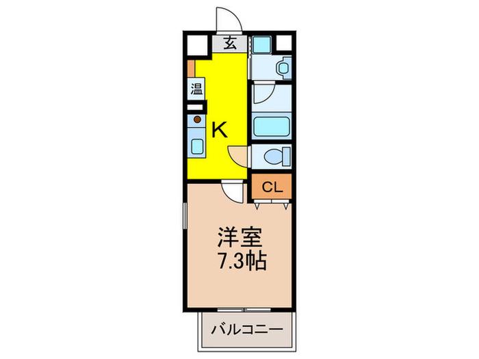 ヴェルドミール(1K/4階)の間取り写真
