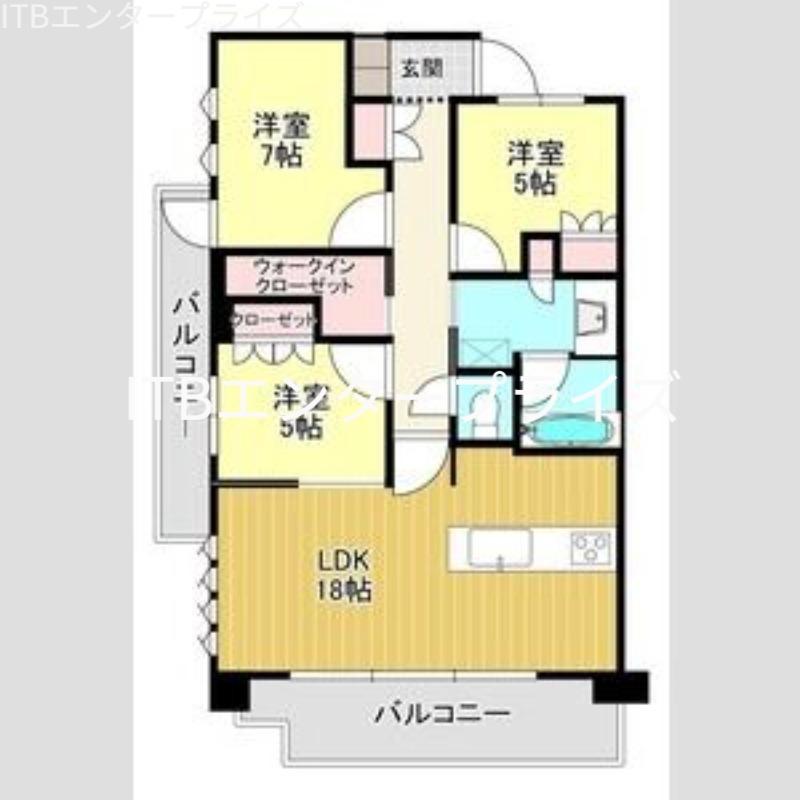 一条レジデンス浜松(3LDK/14階)の間取り写真