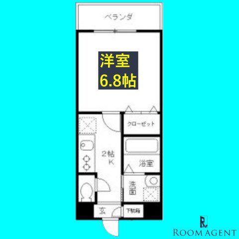 MELIV桜山(1K/1階)の間取り写真