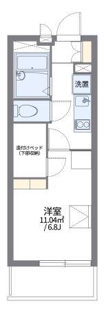 レオパレスプルーム淀川(1K/1階)の間取り写真