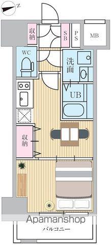 エスティメゾン門前仲町(1DK/8階)の間取り写真
