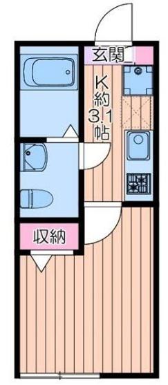 千住GRAYISHWOOD(1K/1階)の間取り写真