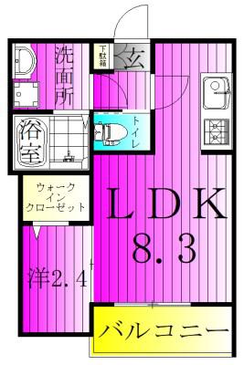 KLEIS南柏II(1LDK/3階)の間取り写真