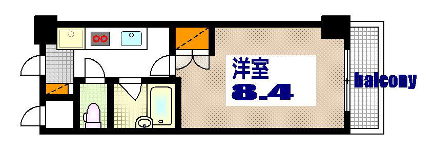 サンシャレオ城北(1K/10階)の間取り写真