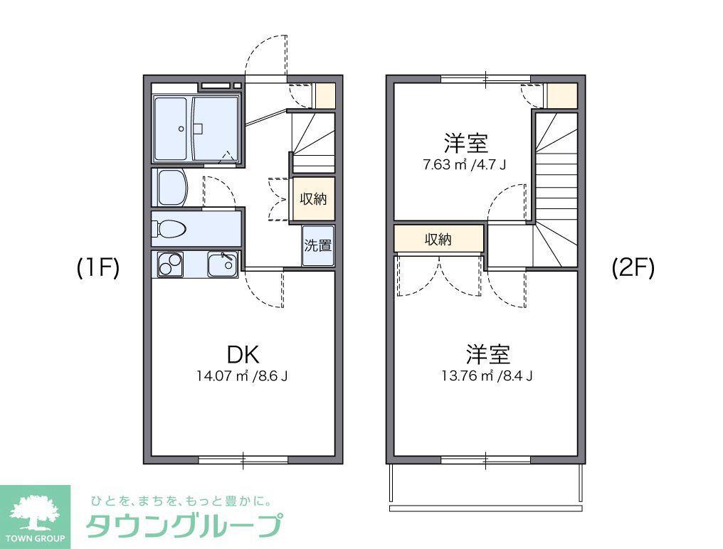 レオパレスセゴビア(2DK/1階)の間取り写真