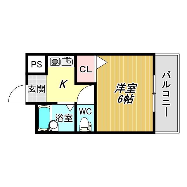 メゾン苅田(1K/3階)の間取り写真
