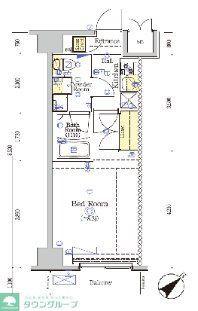 SHOKEN RESIDENCE八王子(1K/4階)の間取り写真