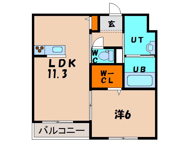 NEW PIAZZA(1LDK/5階)の間取り写真