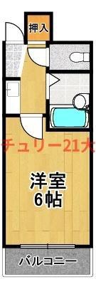 グランロード弁天町(1K/5階)の間取り写真