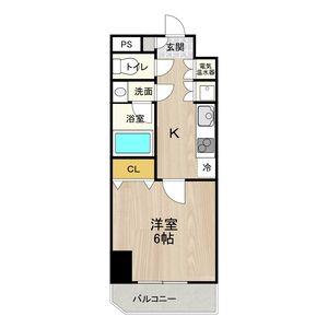 CITYSPIRE平野(1K/9階)の間取り写真