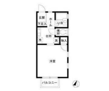 春日壱番館(1K/2階)の間取り写真
