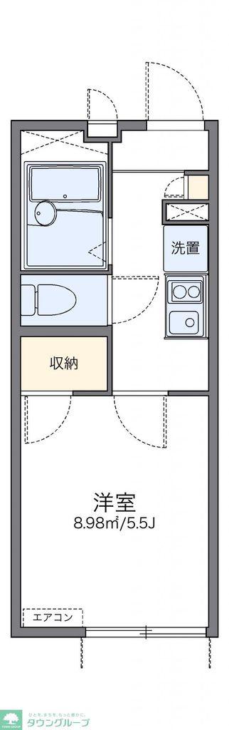 レオパレスめぐみ壱番館(1K/1階)の間取り写真