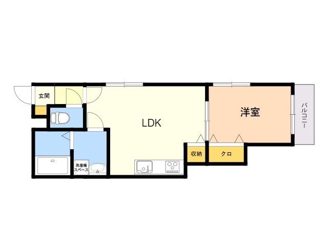 プレチサメンテ 今宿駅前(1LDK/1階)の間取り写真