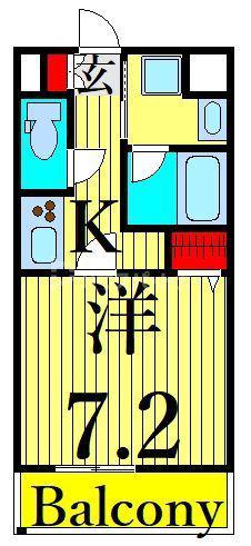 SAION町屋(1K/2階)の間取り写真