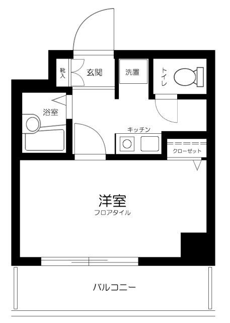 プレール上池袋(1K/4階)の間取り写真
