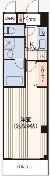 ファースト レジデンス(1K/1階)の間取り写真