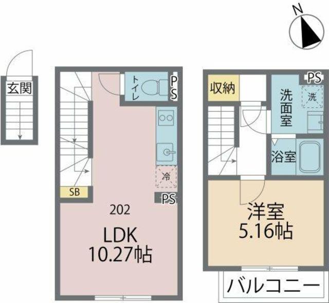 カインドネス金町(1LDK/1階)の間取り写真