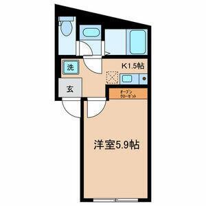 プランドール浅草東(1K/4階)の間取り写真