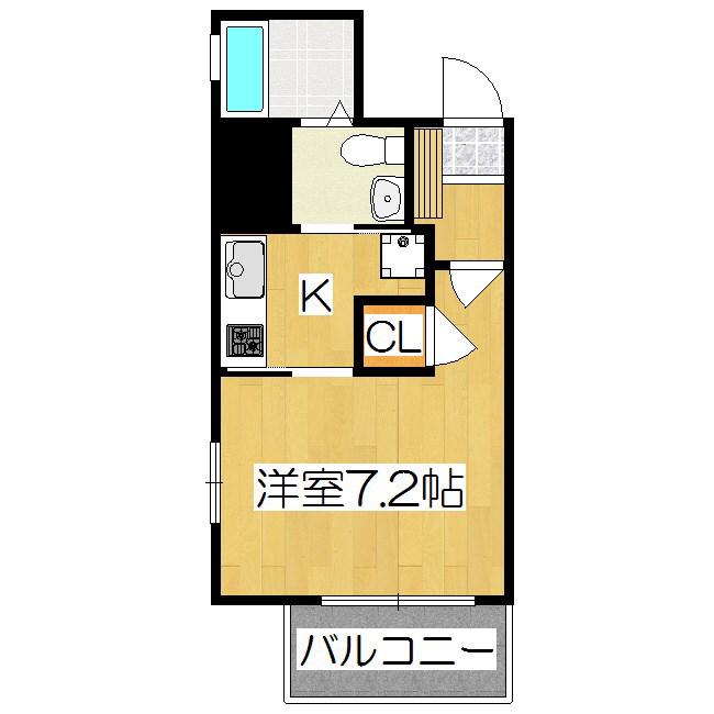 ベラジオ四条烏丸(1K/7階)の間取り写真